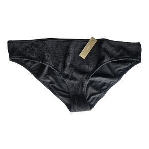 J. CREW Women’s Plus 2X Bikini Bottom Heritage Textured Black NEW NWT